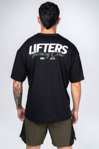 CAMISETA TRAINING NEGRA - VERDE MILITAR