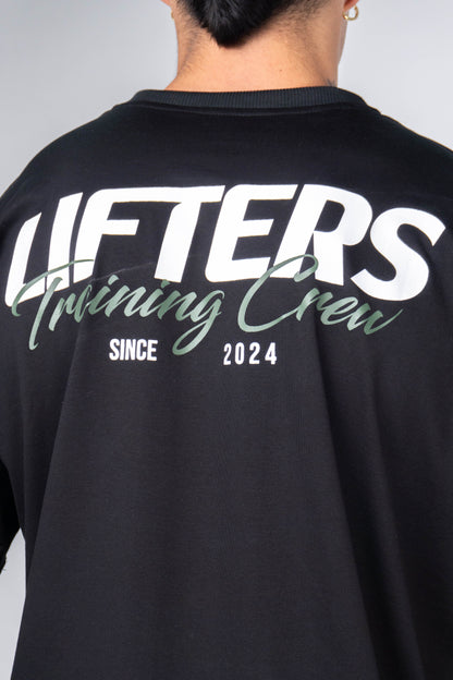 CAMISETA TRAINING NEGRA - VERDE MILITAR