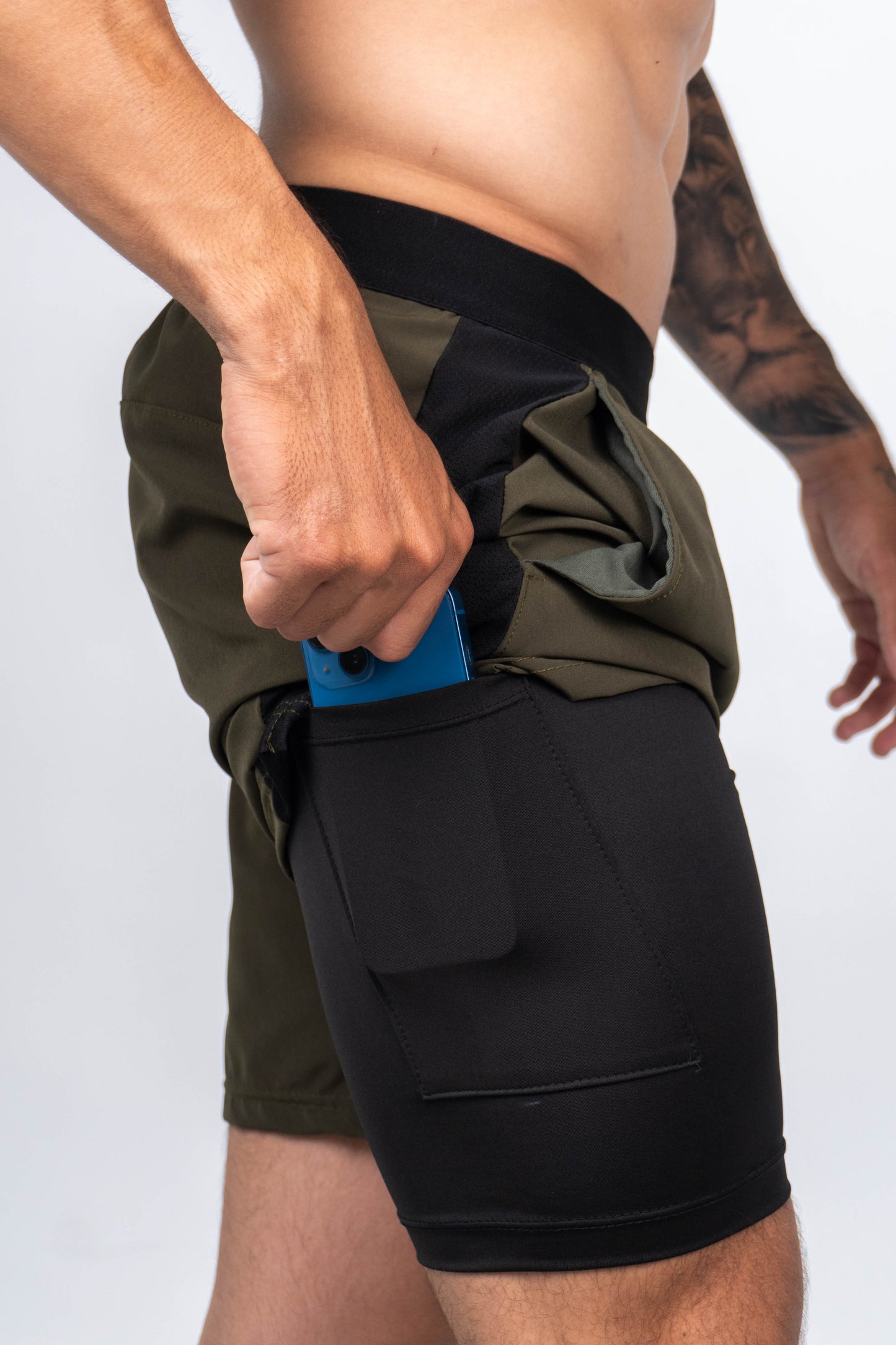 PANTALONETA TRAINING VERDE MILITAR