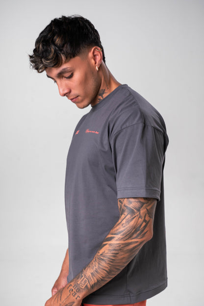 CAMISETA TRY AGAIN GRIS