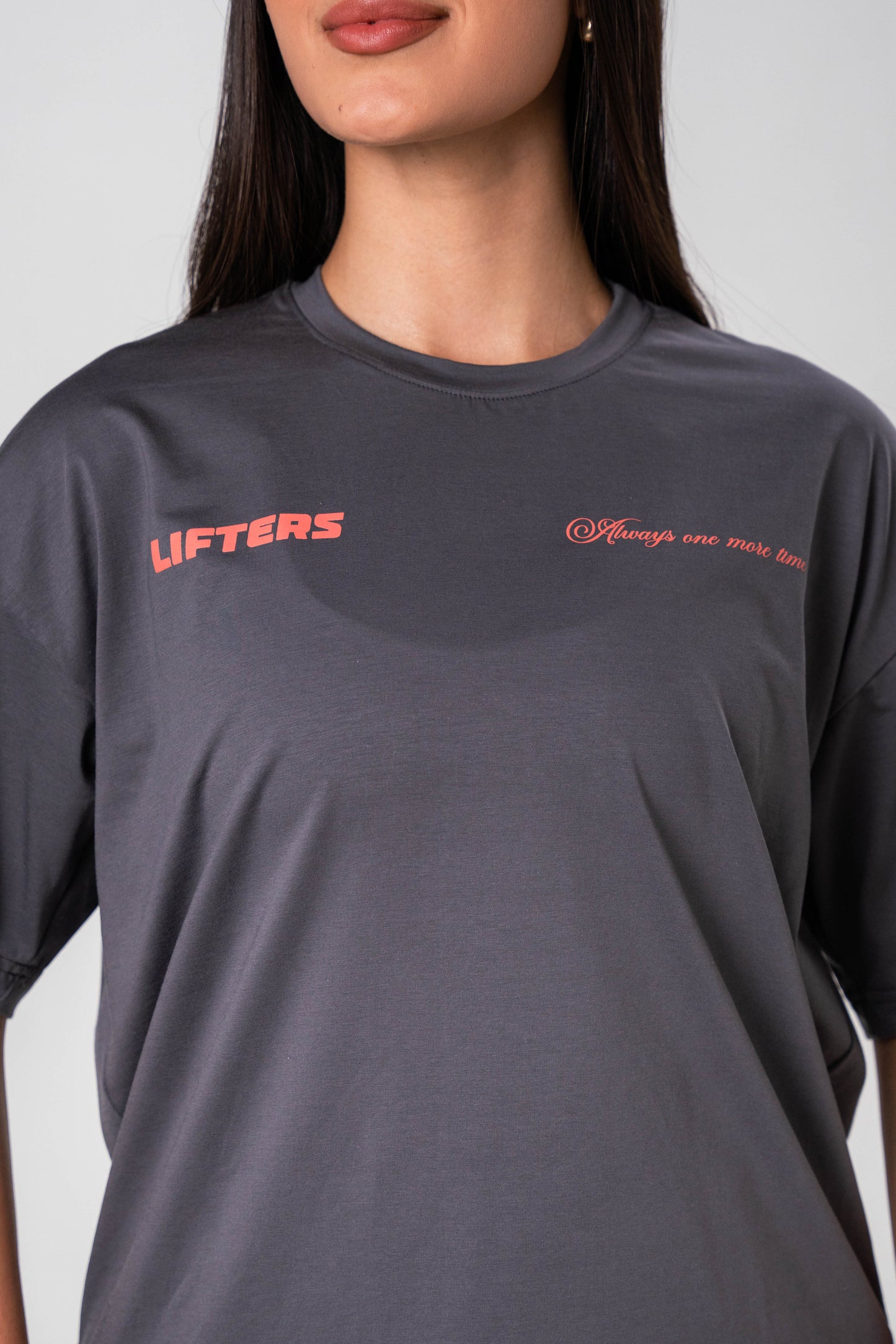 CAMISETA TRY AGAIN GRIS