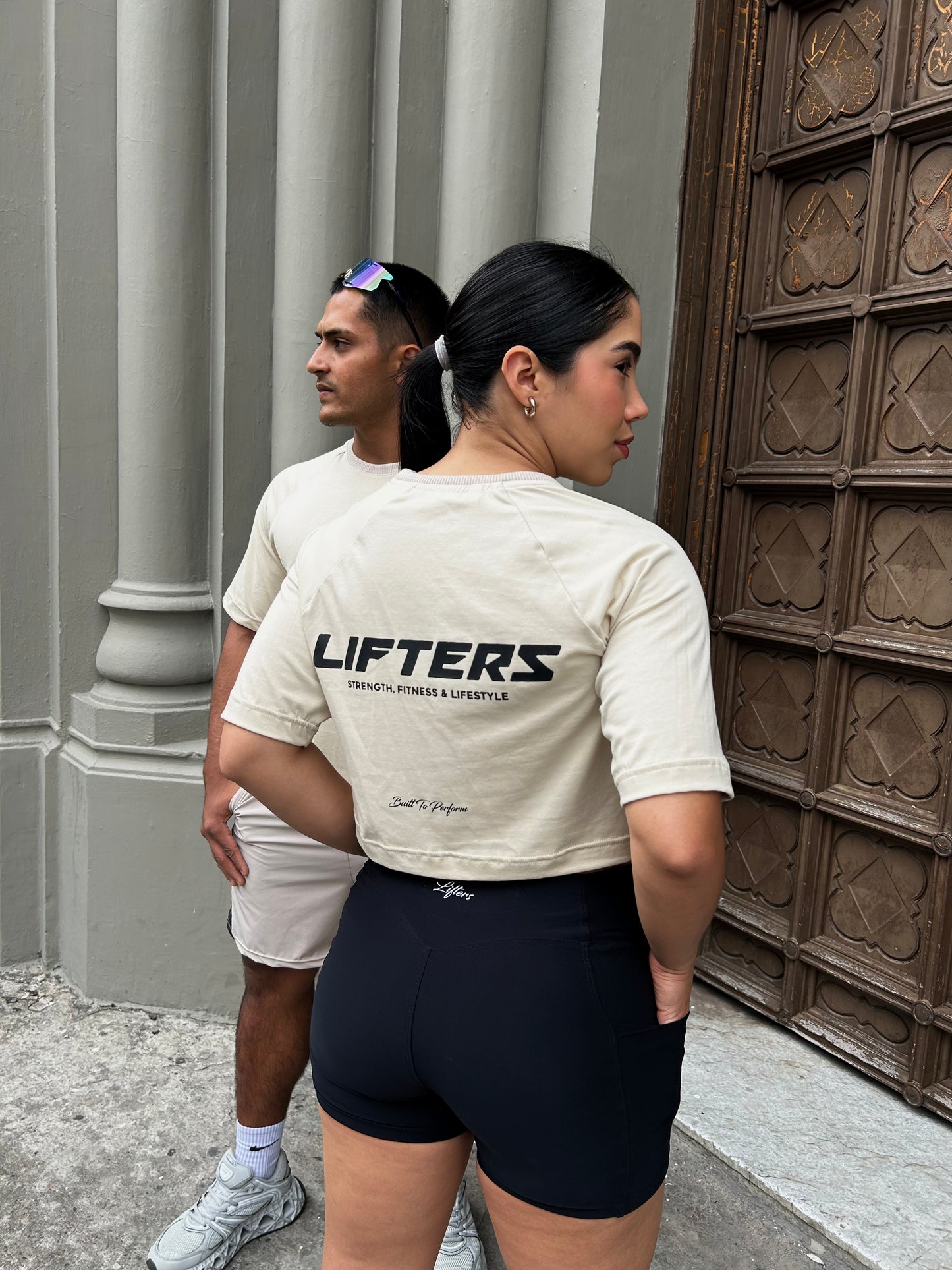 CROP TOP SHIFT BEIGE